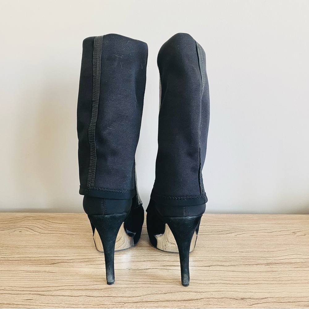 Wishbone Black Knee-High Women's Boots - Picture 2 of 5